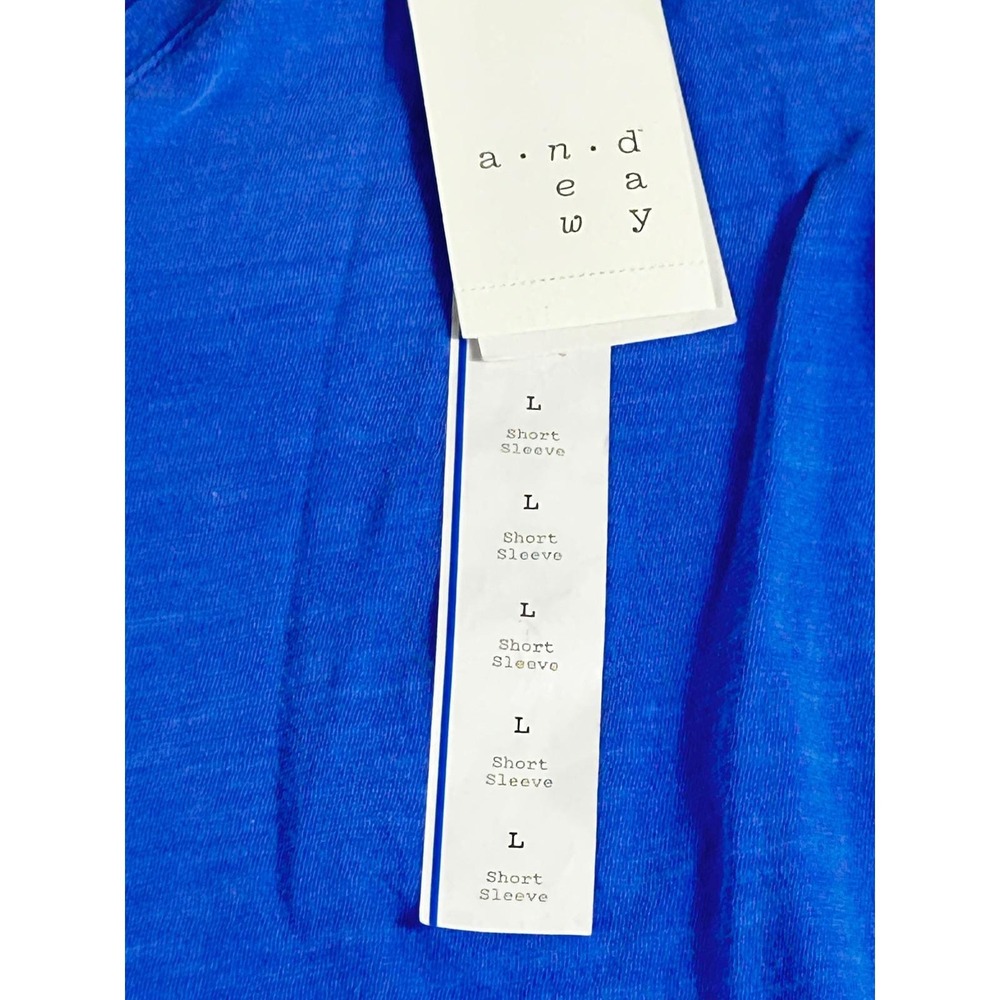 NWT A New Day T-Shirt Women Large Blue Basic Comfy Core Activewear Tee - Picture 2 of 9